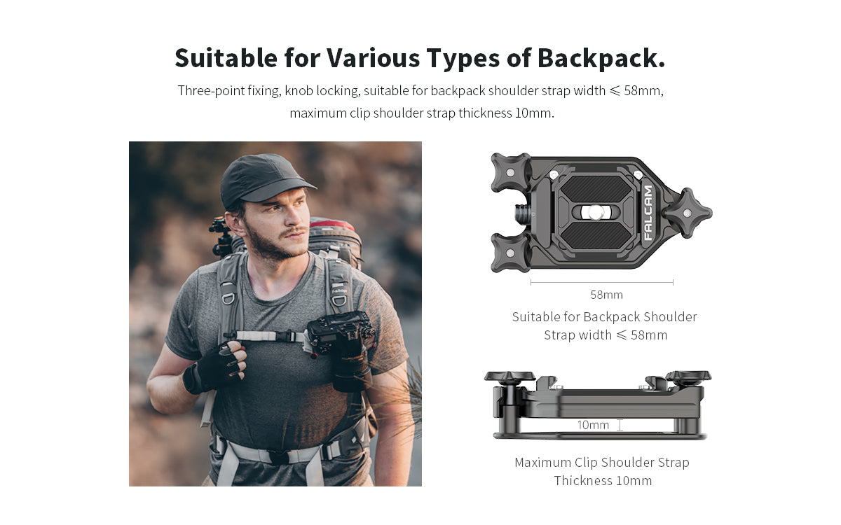 Falcam F38 Quick Release Backpack Strap Clip