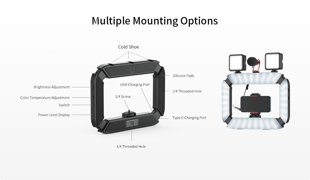 Ulanzi U200 Ring Light Video Rig